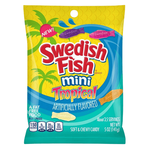 Swedish Fish - Tropical Mini 99g  (BLACK FRIDAY)