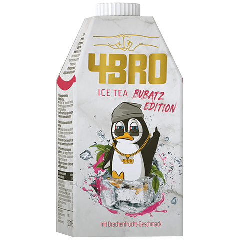 4 BRO ICE TEA BUBATZ DRACHENFRUCHT 500 ML